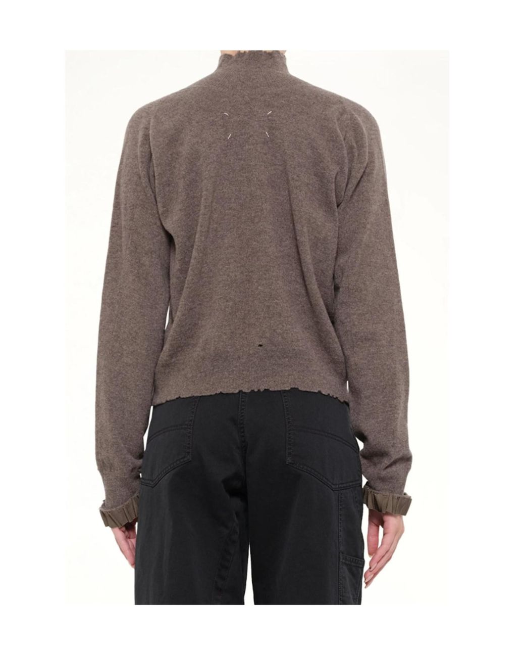 Maison Margiela Brown Turtleneck Knitted Jumper
