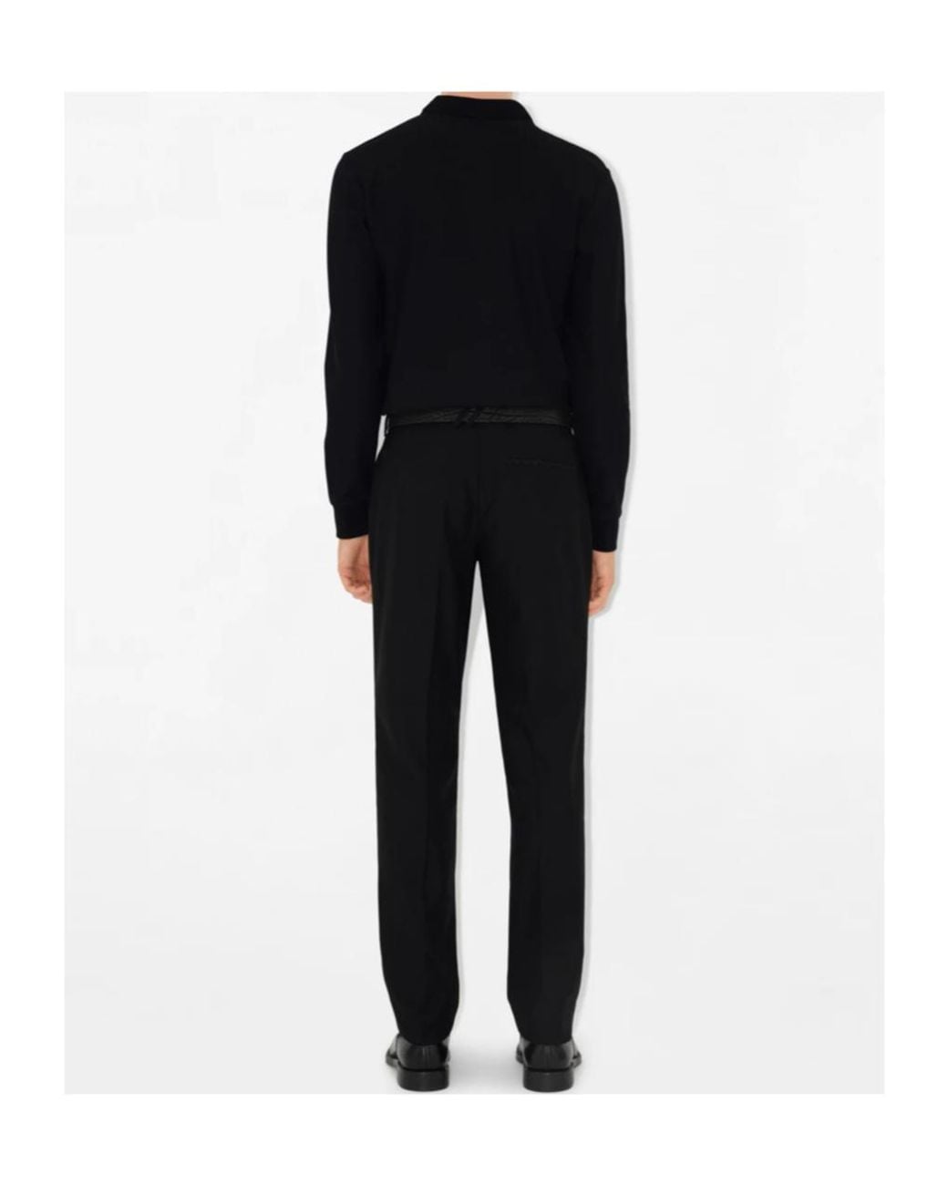 Burberry Black Long-Sleeve Polo Shirt for men