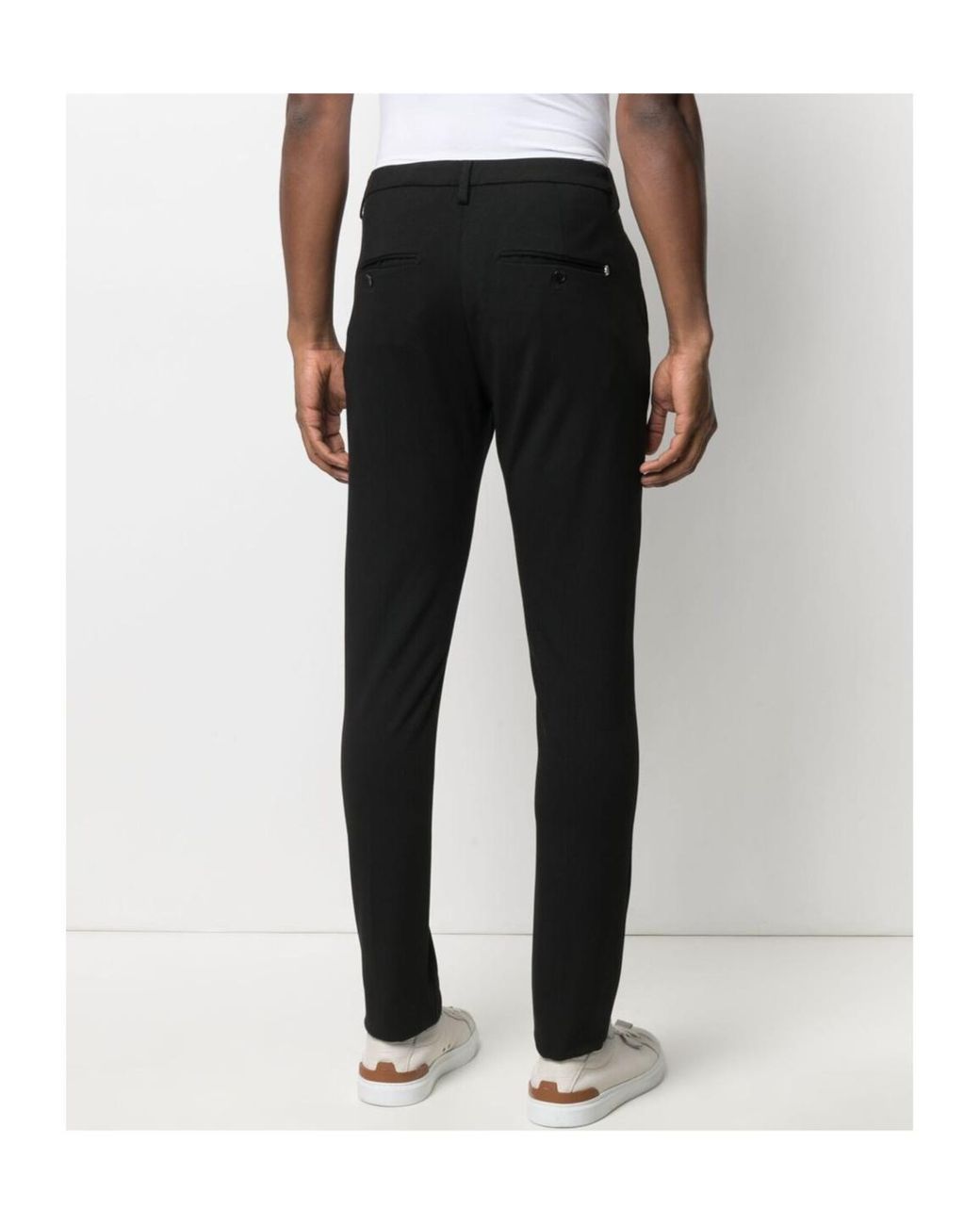 Dondup Black Belt Loops Slacks for men
