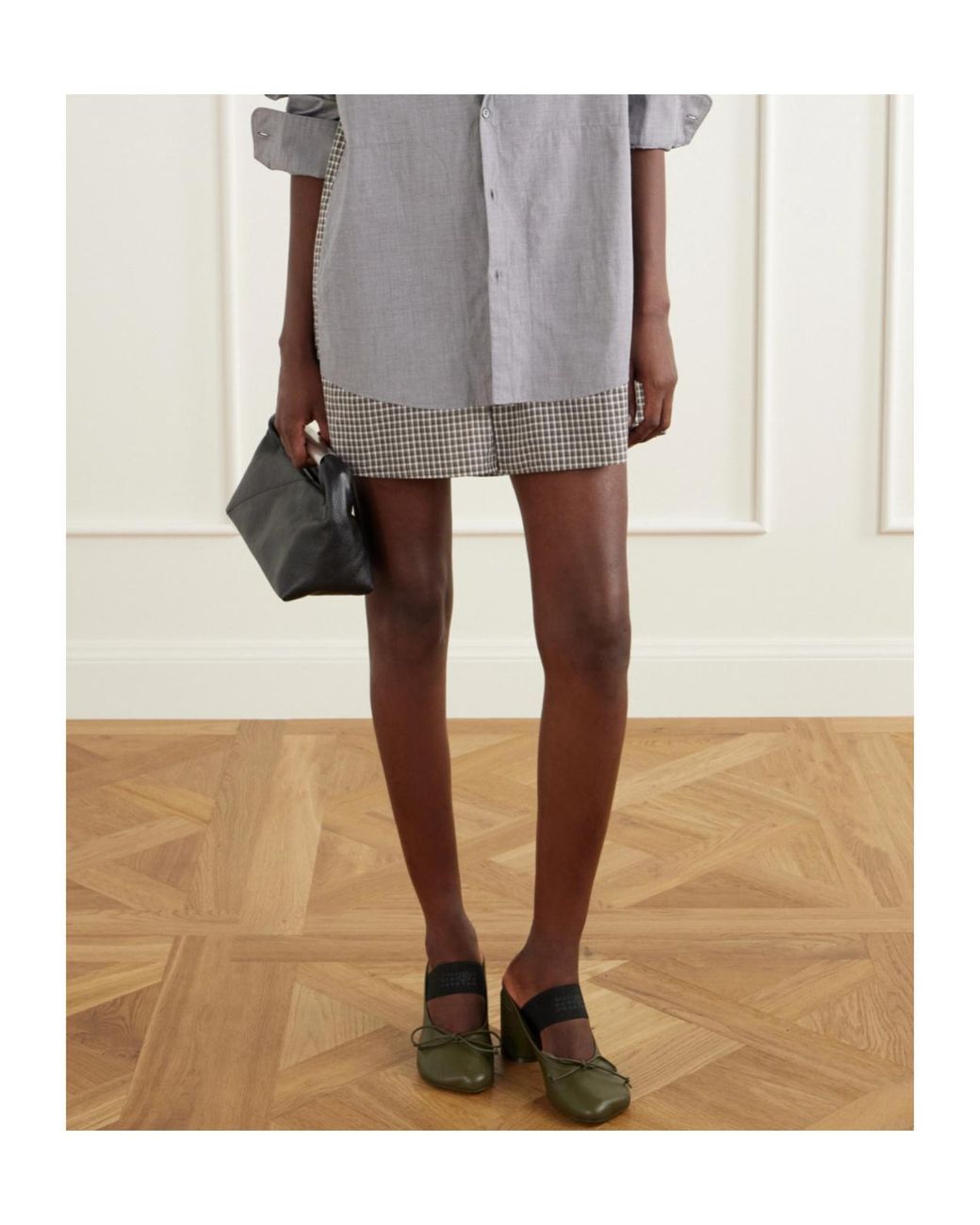 MM6 by Maison Margiela Green Elastic Strap Mules