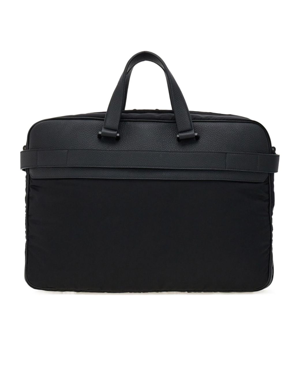 Ferragamo Black Gancini-Motif Laptop Bag