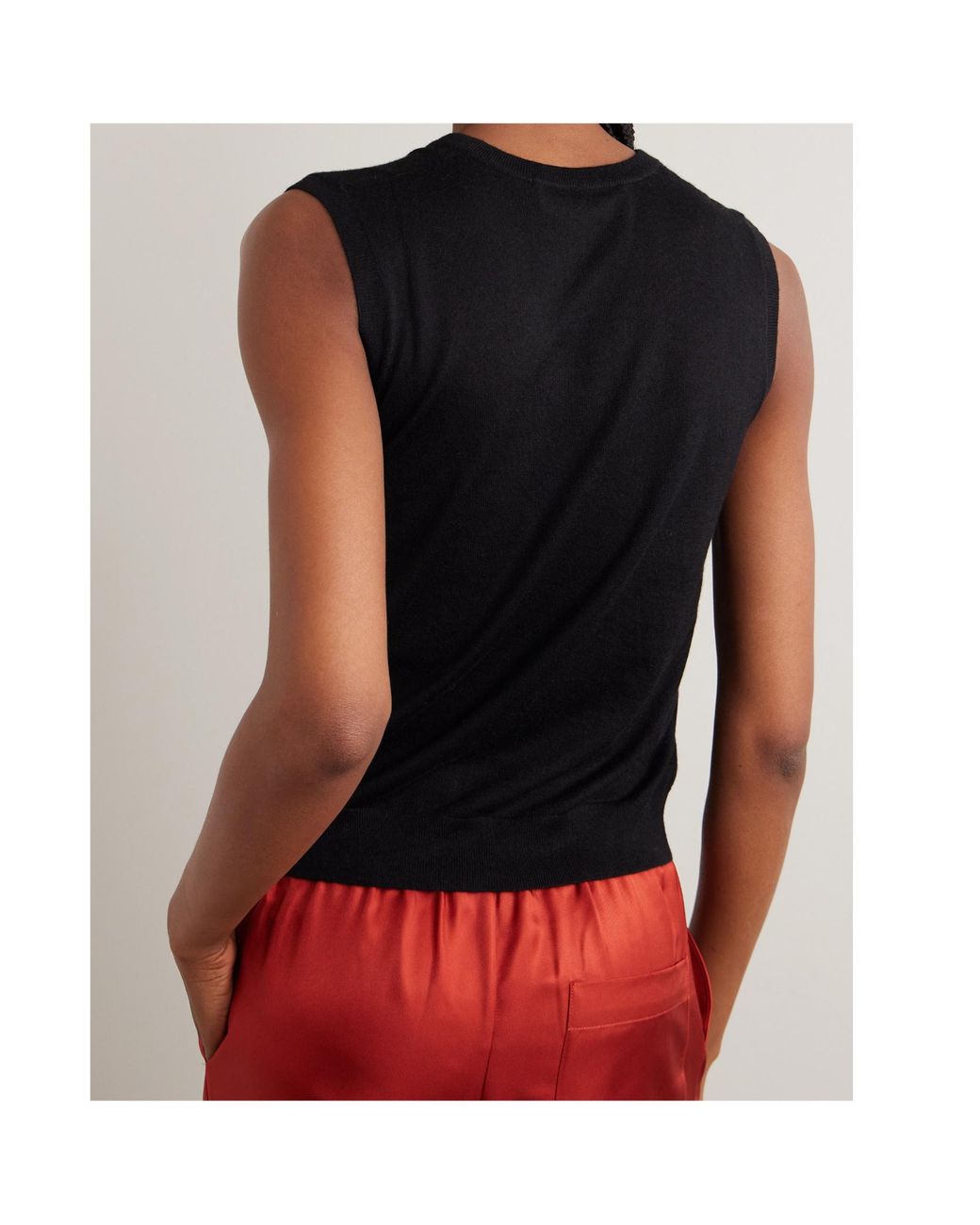 Lisa Yang Black V-Neck Knitted Vest