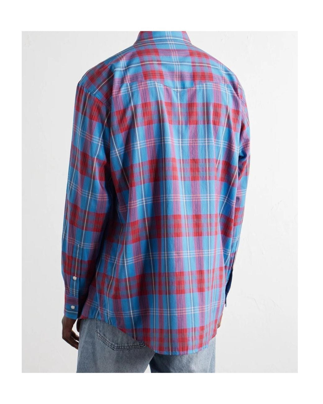 Auralee Blue Long-Sleeved Shirt for men