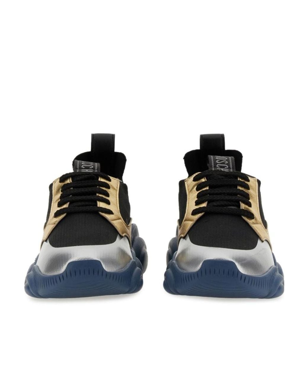 Moschino Blue Logo Low-Top Sneakers