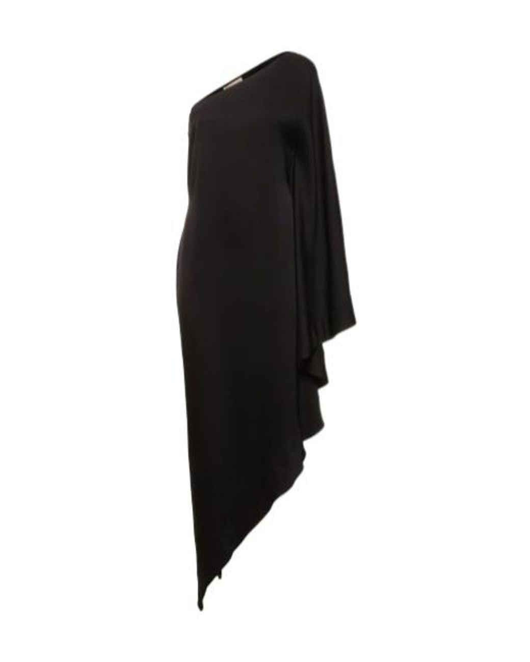 Alexandre Vauthier Black One Shoulder Draped Satin Long Dress