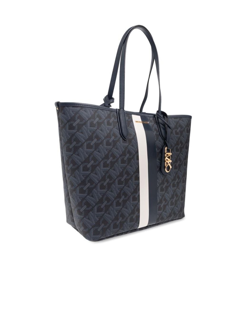 MICHAEL Michael Kors Blue Eliza Logo Plaque Tote Bag