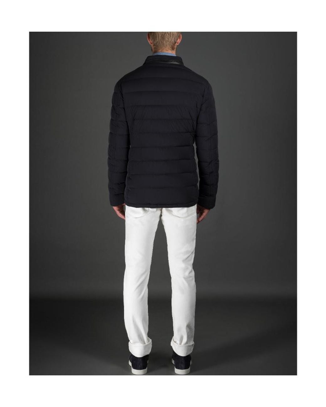 Moorer Blue Zayn Padded Button-Front Jacket for men