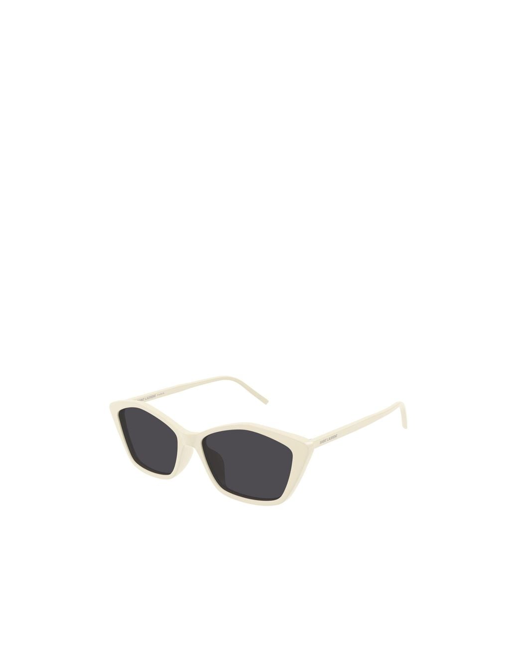 Saint Laurent White Eyewear Cat-Eye Frame Sunglasses
