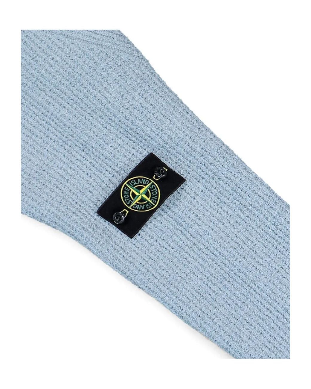 Stone Island Blue Logo Patch Crewneck Jumper for men