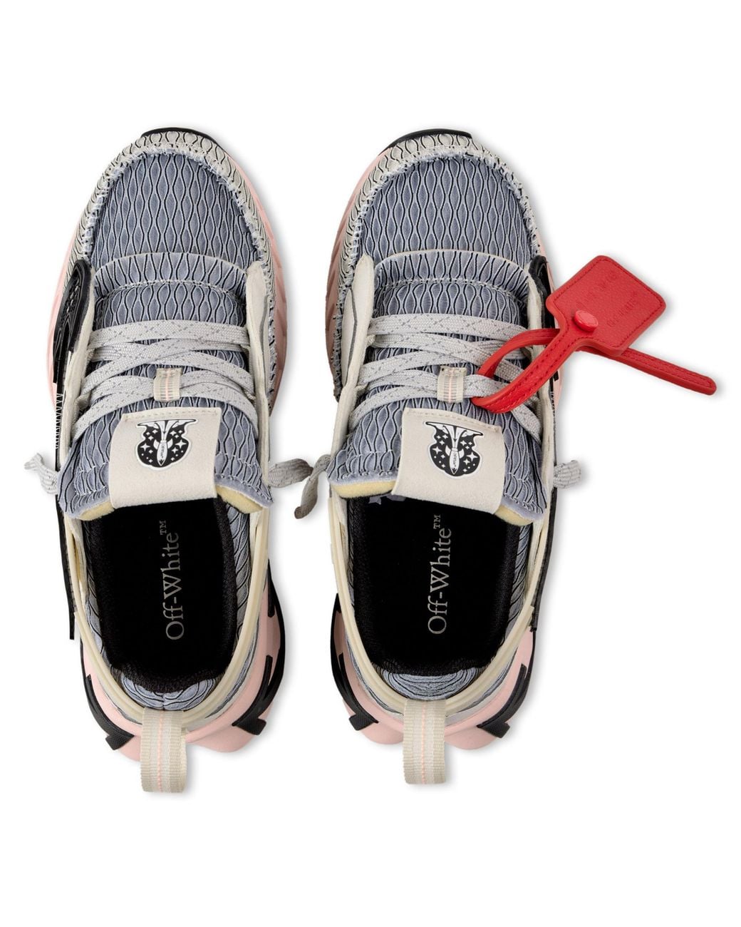 Off-White c/o Virgil Abloh Pink Mesh Panel Chunky Sneakers