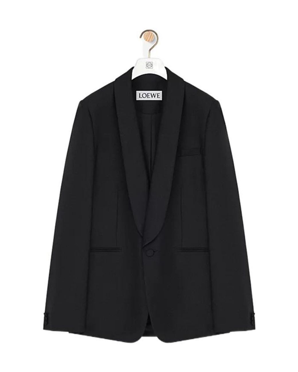 Loewe Black Single-Breasted Jacket for men