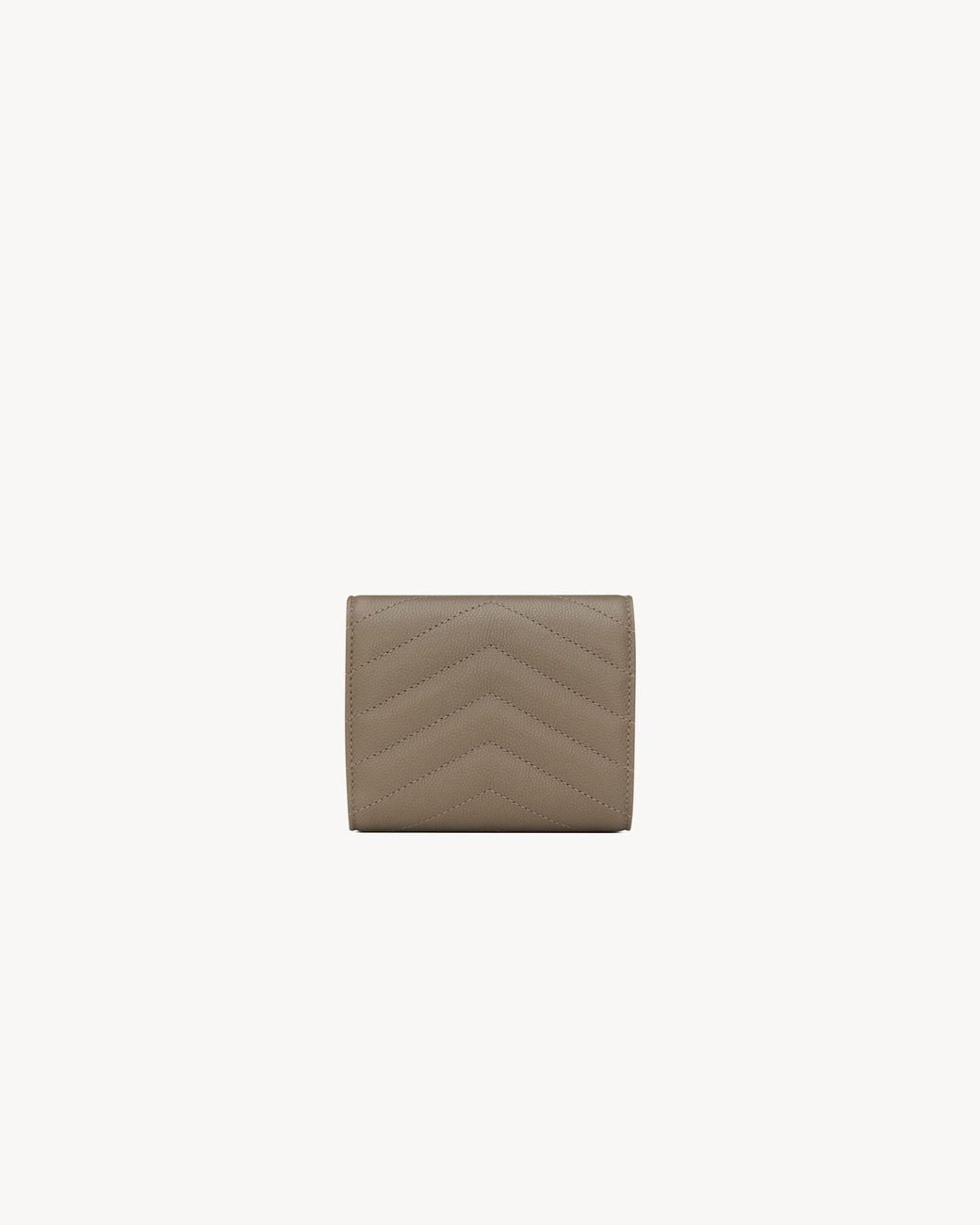 Saint Laurent Gray Cassandre Grain De Poudre Multi-Fold Wallet