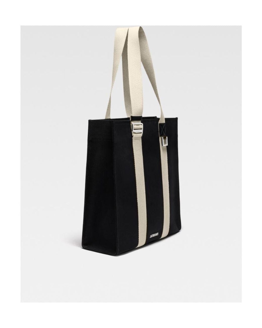 Jacquemus Black Le Cabas Cuerda Logo Plaque Tote Bag for men