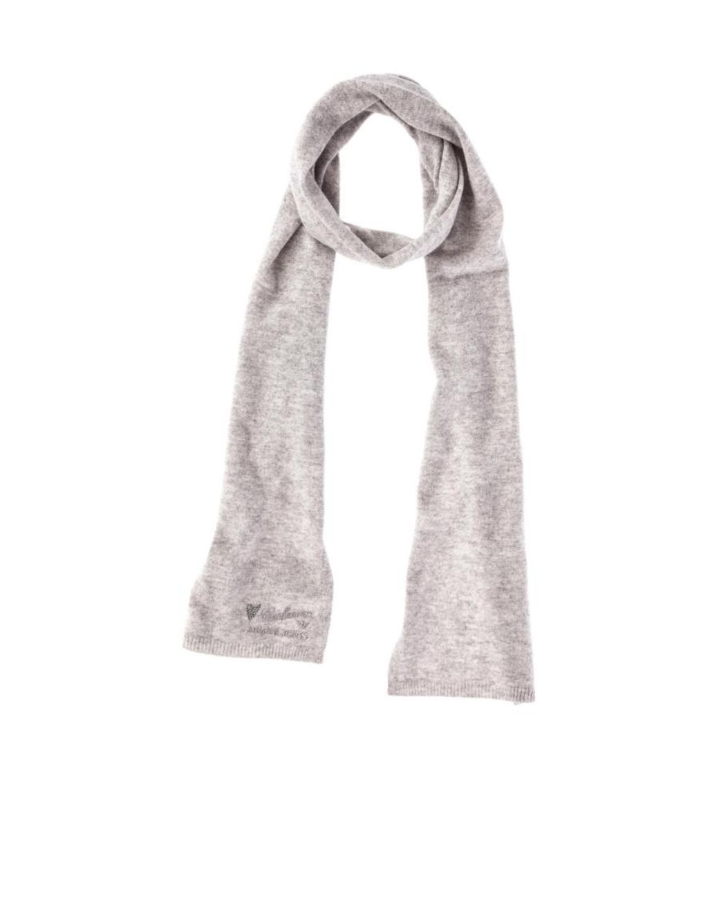 Armani Jeans White Logo Knitted Scarf for men