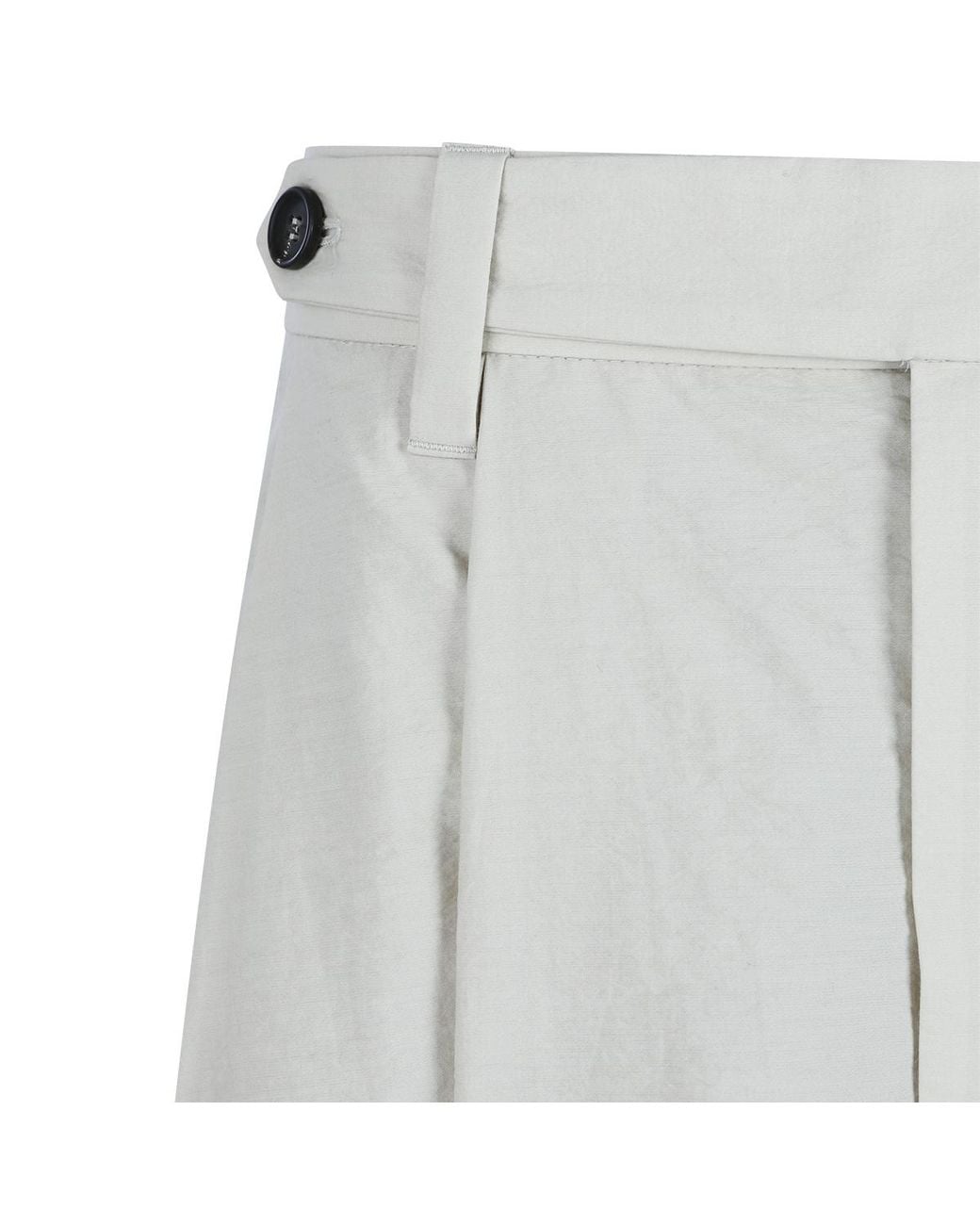 Brunello Cucinelli Gray Poplin Sartorial Skirt