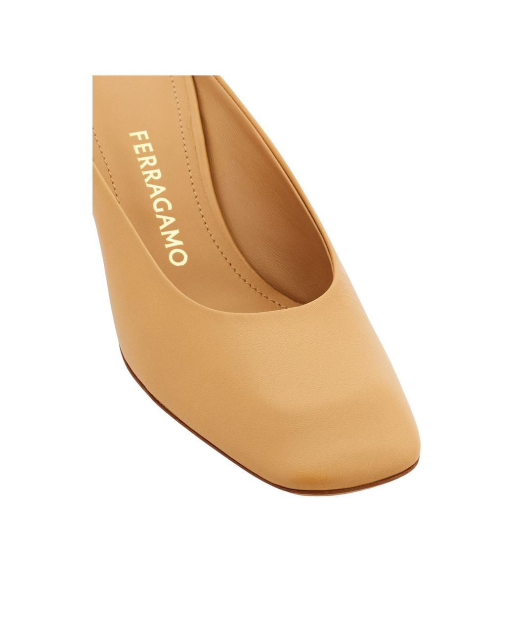 Ferragamo Natural Square-Toe Mules
