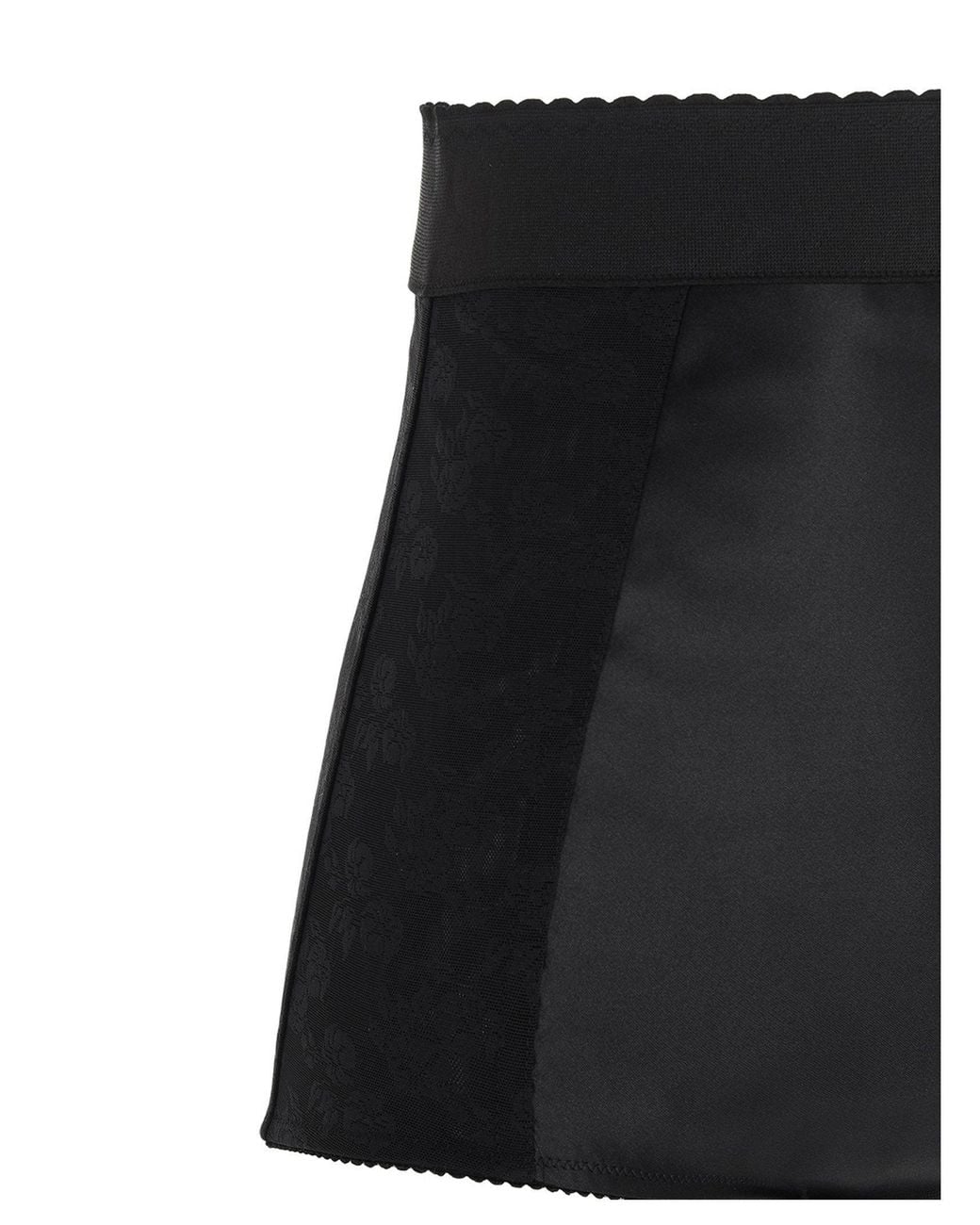 Dolce & Gabbana Black High-Waisted Lace Briefs