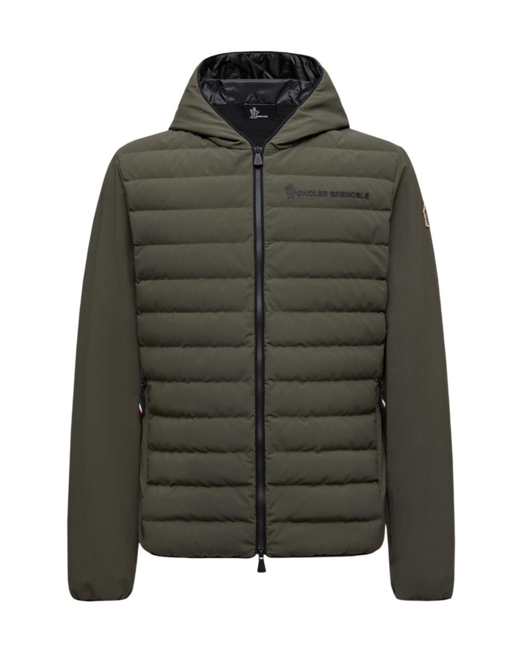 Moncler Green Grenoble Zip-Up Hooded Jacket for men