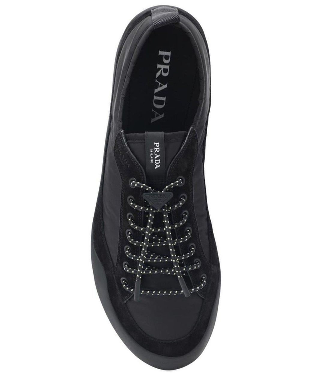 Prada Speedrock Lace-Up Sneakers in Black for Men | Lyst