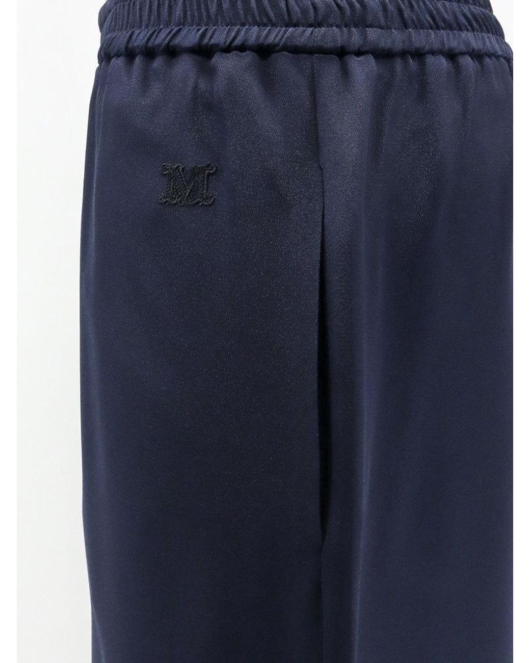 Max Mara Blue Volonta Wide-Leg Pants