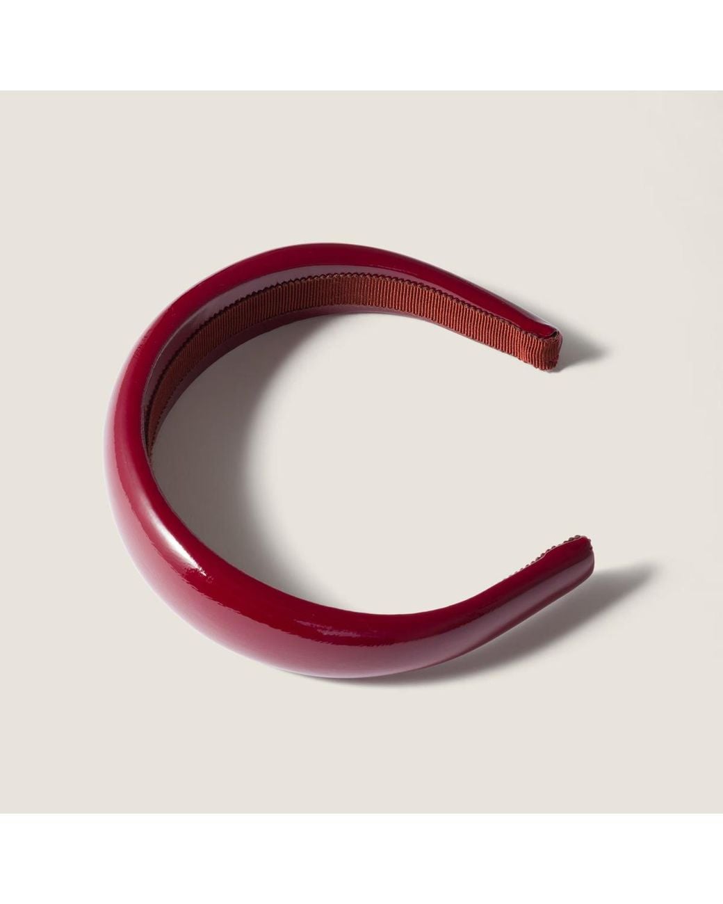 Miu Miu Red Logo-Lettering Headband