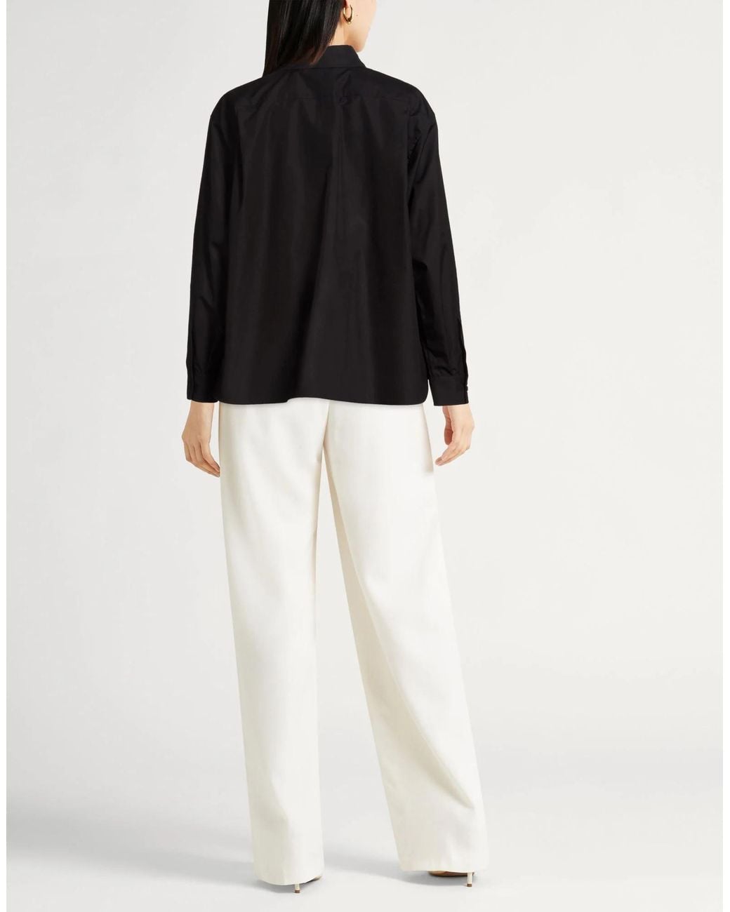 Max Mara Black Solid-Color Shirt