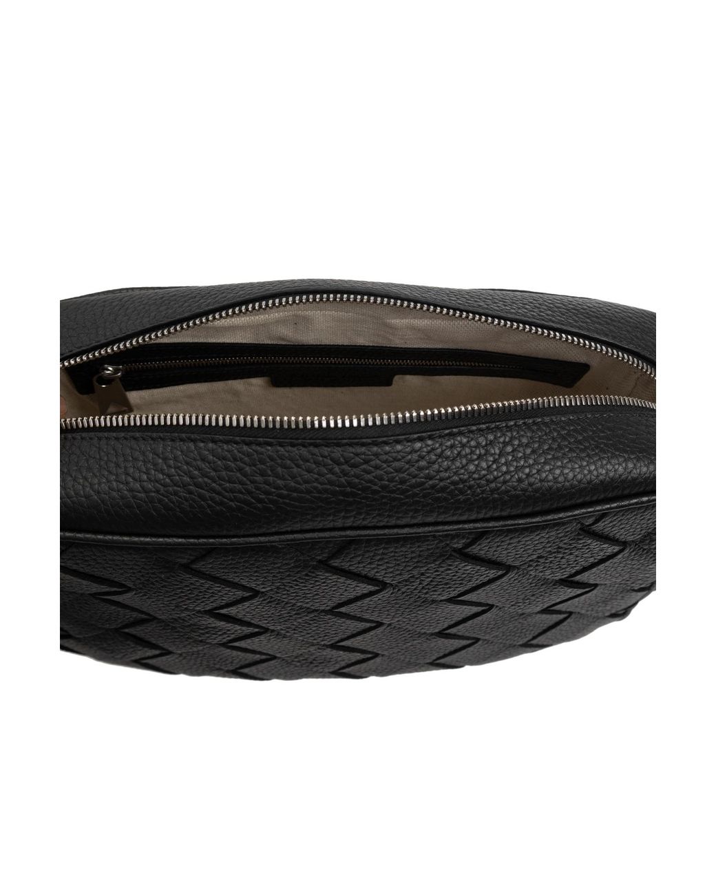 Bottega Veneta Black Intrecciato Medium Shoulder Bag for men