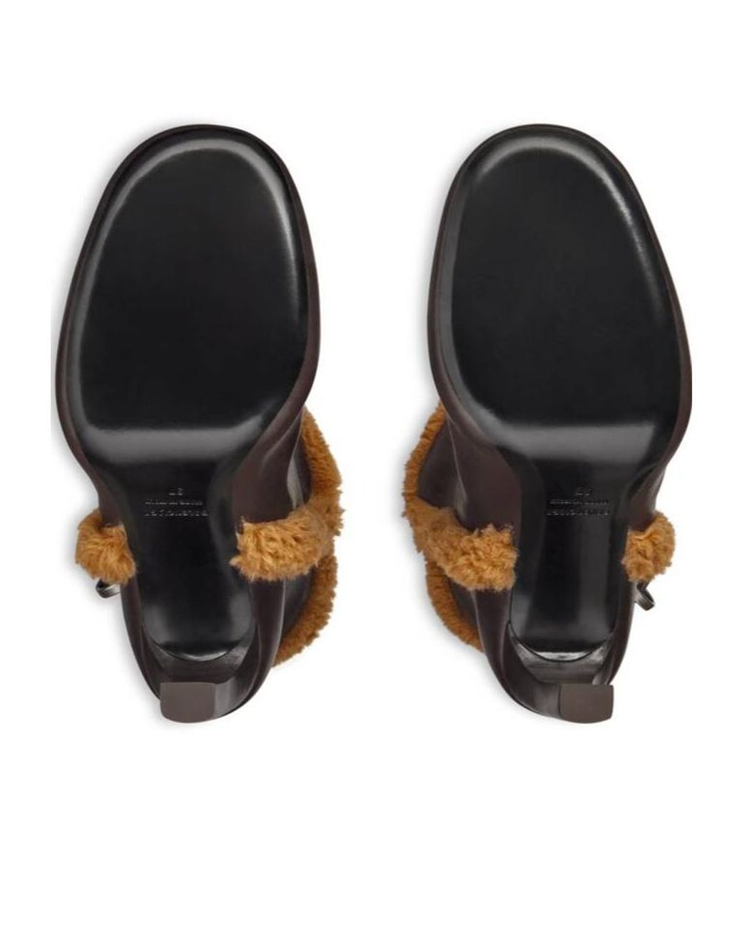 Balenciaga Brown Fargo Shearling Trim Ankle Boots