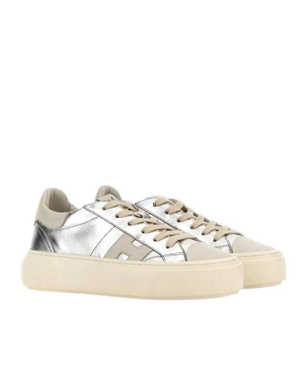 Hogan White H705 Platform Sneakers