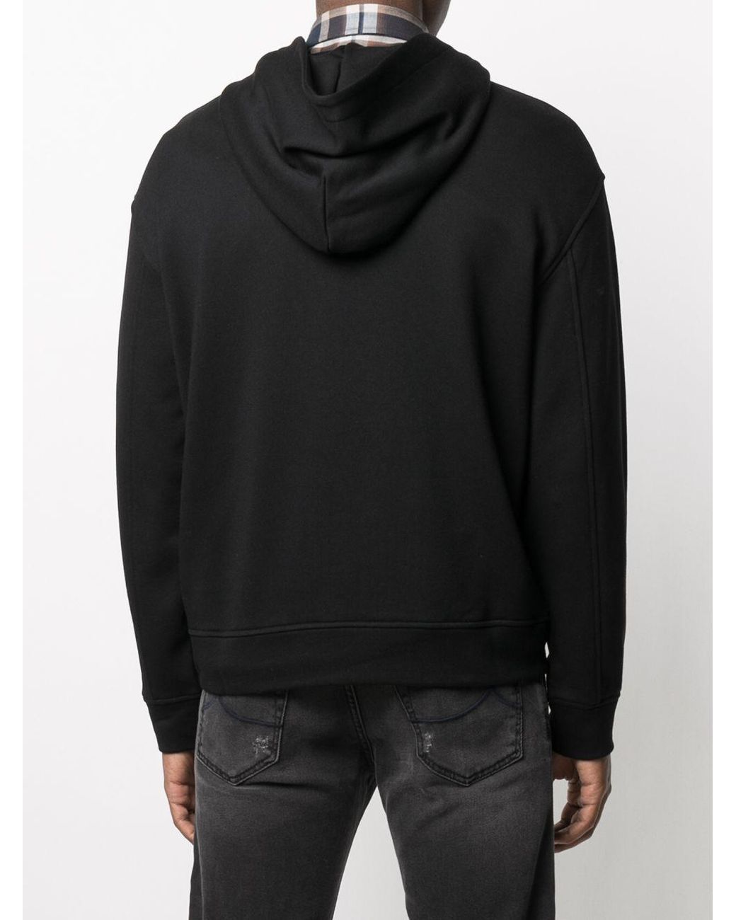 Emporio Armani Black Cappuccio Stampa Citt for men