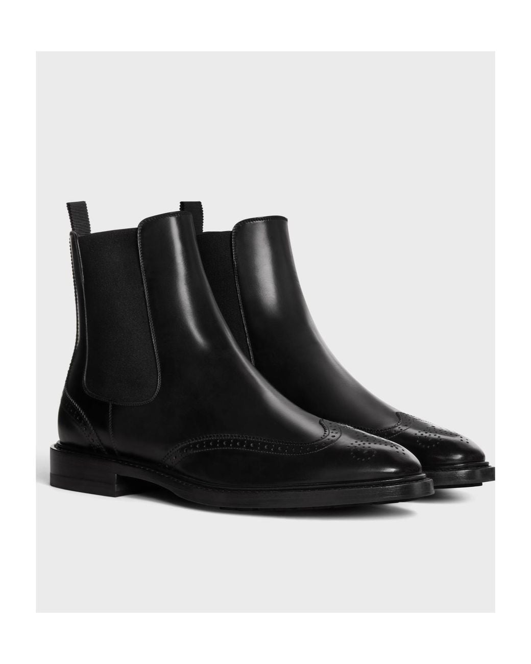 Céline Black Donavan Chelsea Boot With Brogues for men