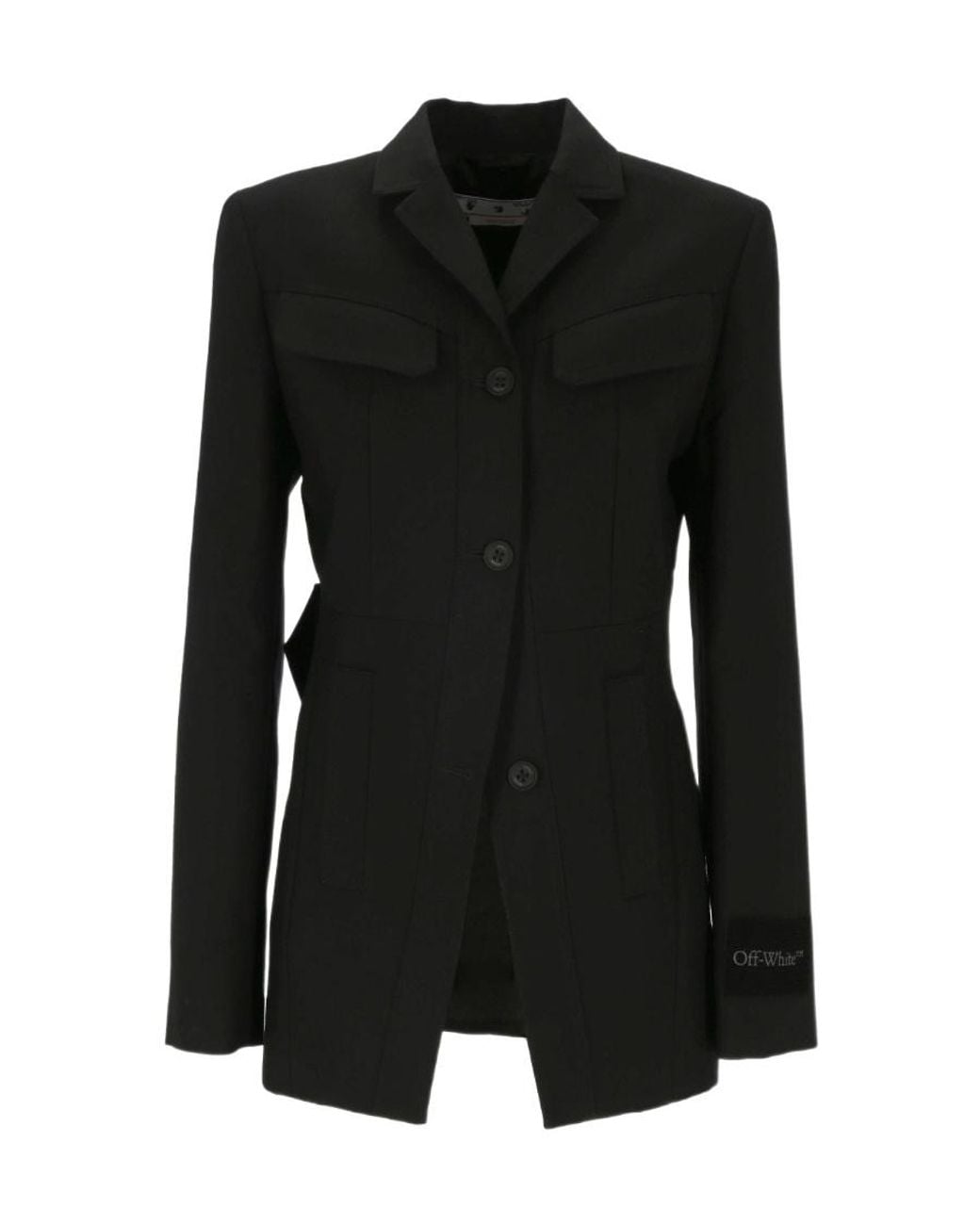 Off-White c/o Virgil Abloh Black Single-Breasted Long-Sleeved Jacket