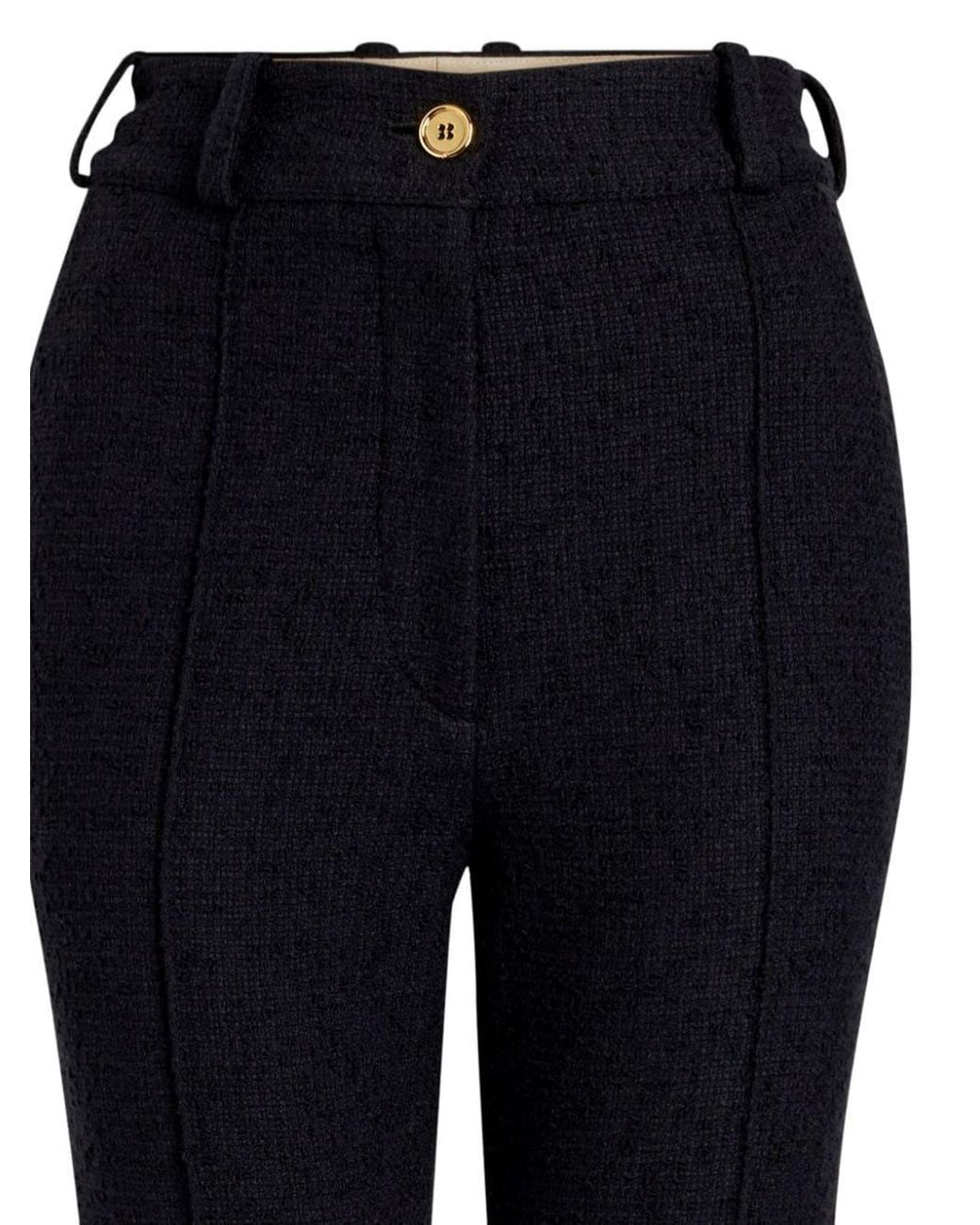 Patou Black Crease Detailed Flared Pants