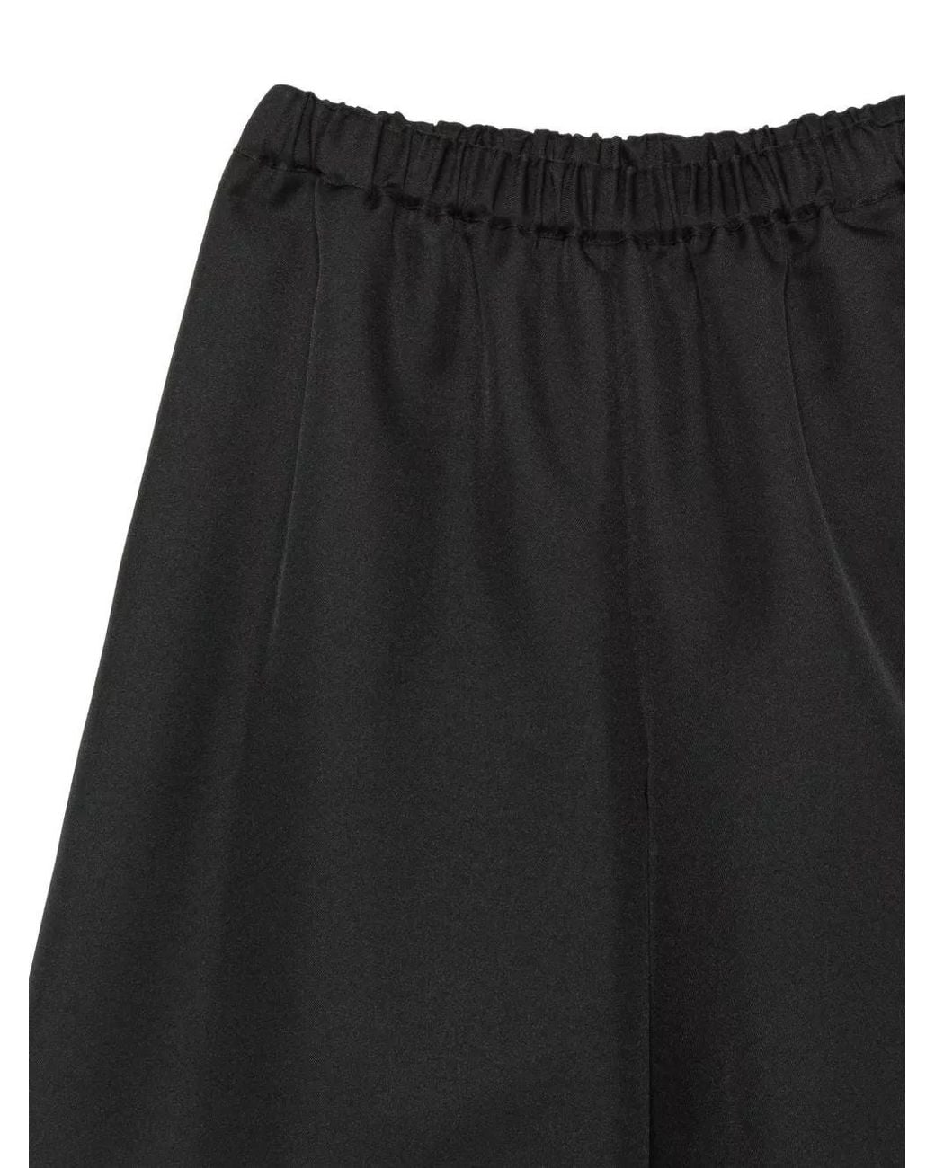 Comme des Garçons Black Pleated Wide-Leg Trousers