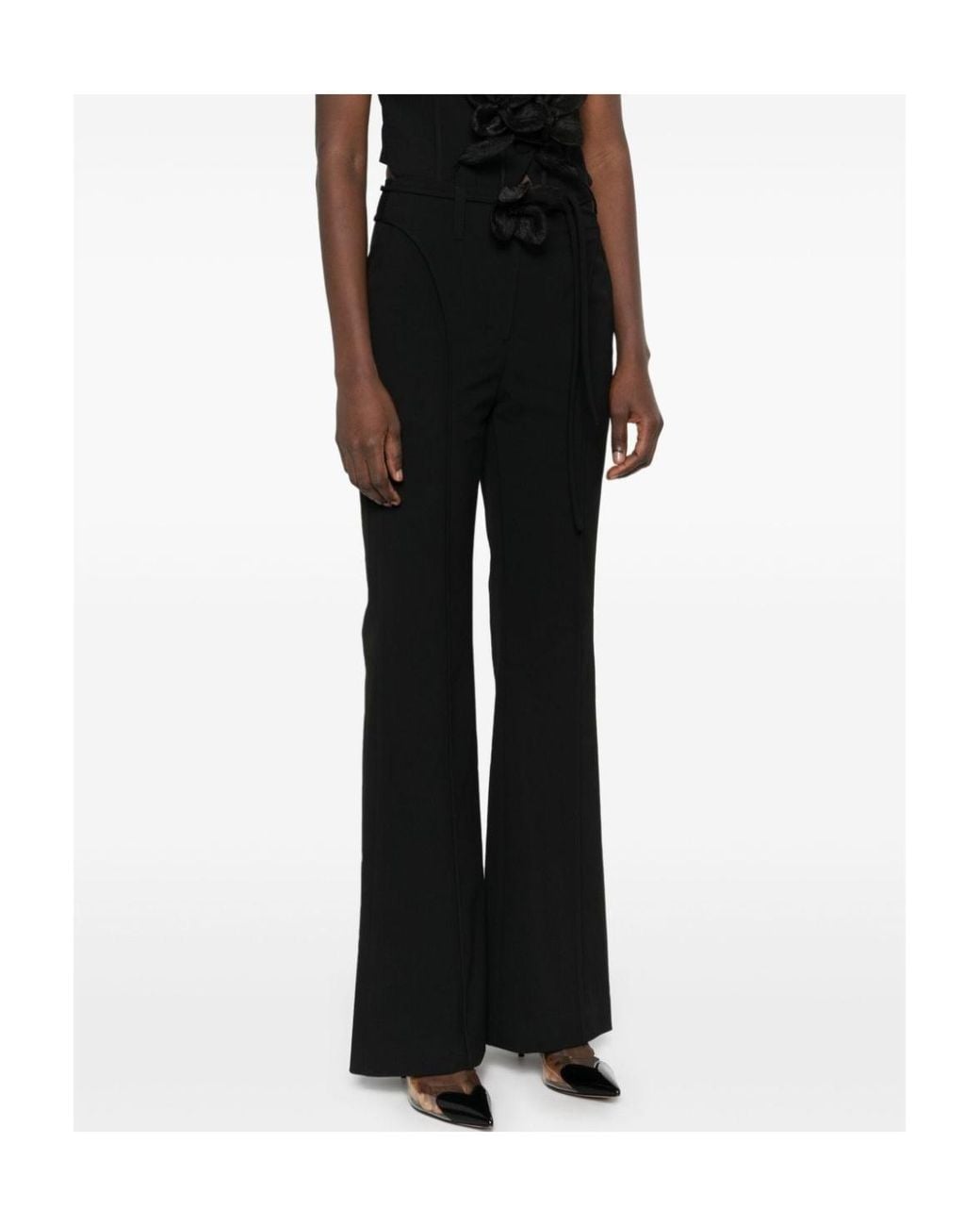 ROTATE BIRGER CHRISTENSEN Black By Birger Christensen Flared Pants