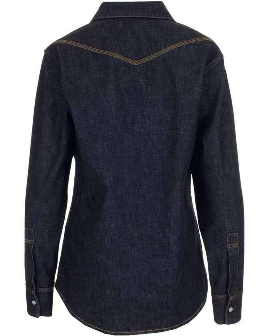 Bottega Veneta Blue Logo Shirt