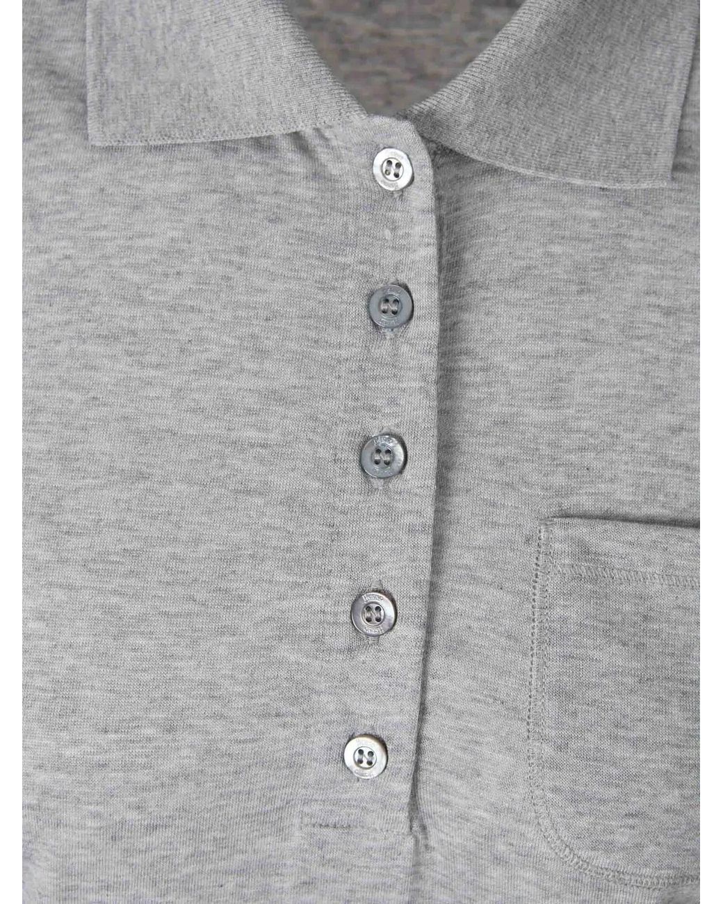 Herno Gray Resort Short-Sleeve Polo Shirt