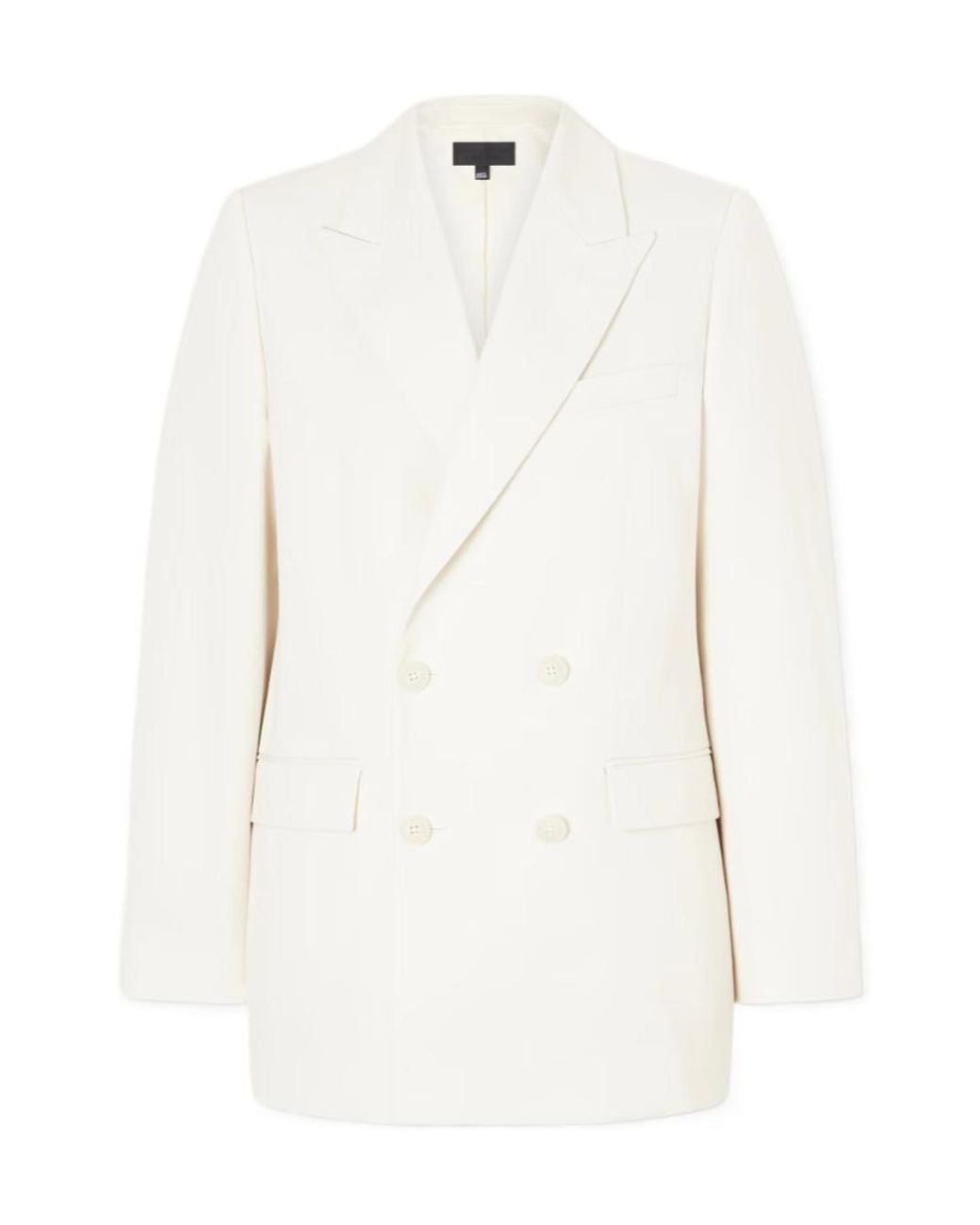Nili Lotan White Weston Double-Breasted Blazer