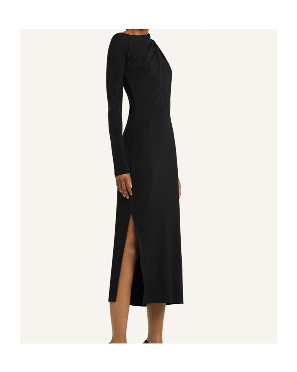 Courreges Black Courrèges Asymmetric Long Dress