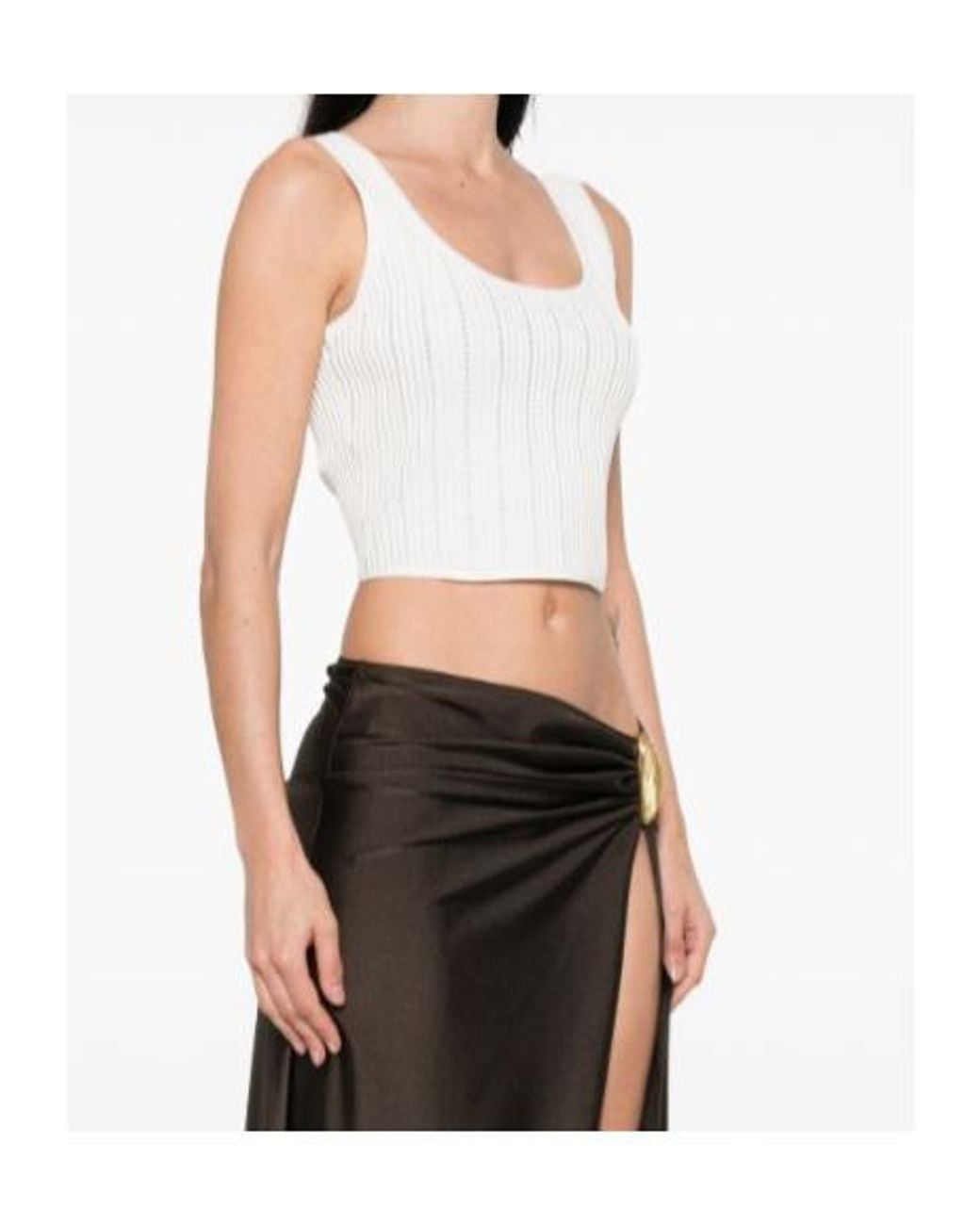 Jonathan Simkhai White Square Neck Vest