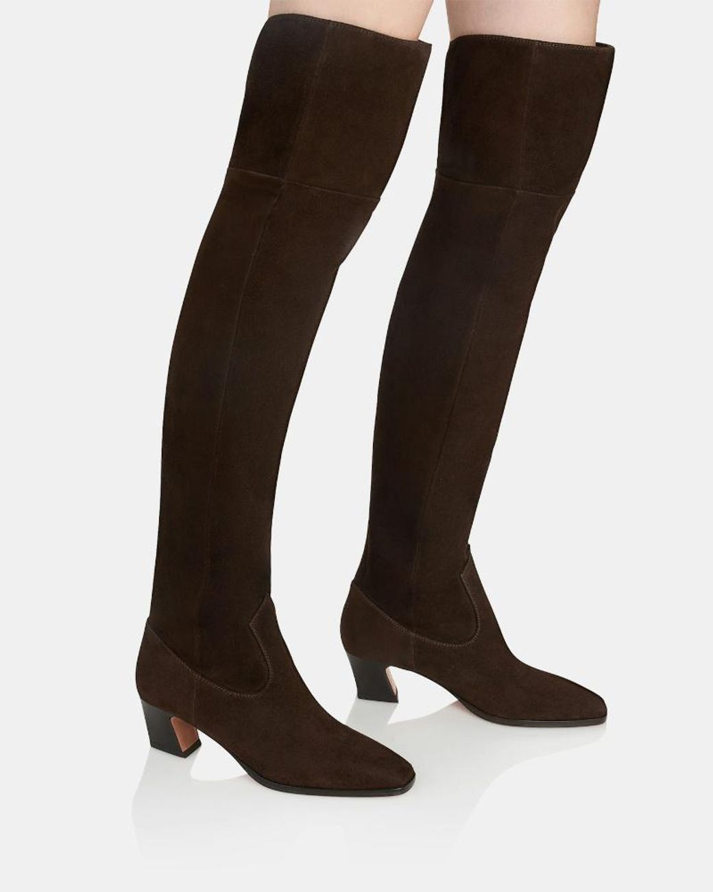 Aquazzura Brown 50Mm Nomad Suede Over-The-Knee Boots
