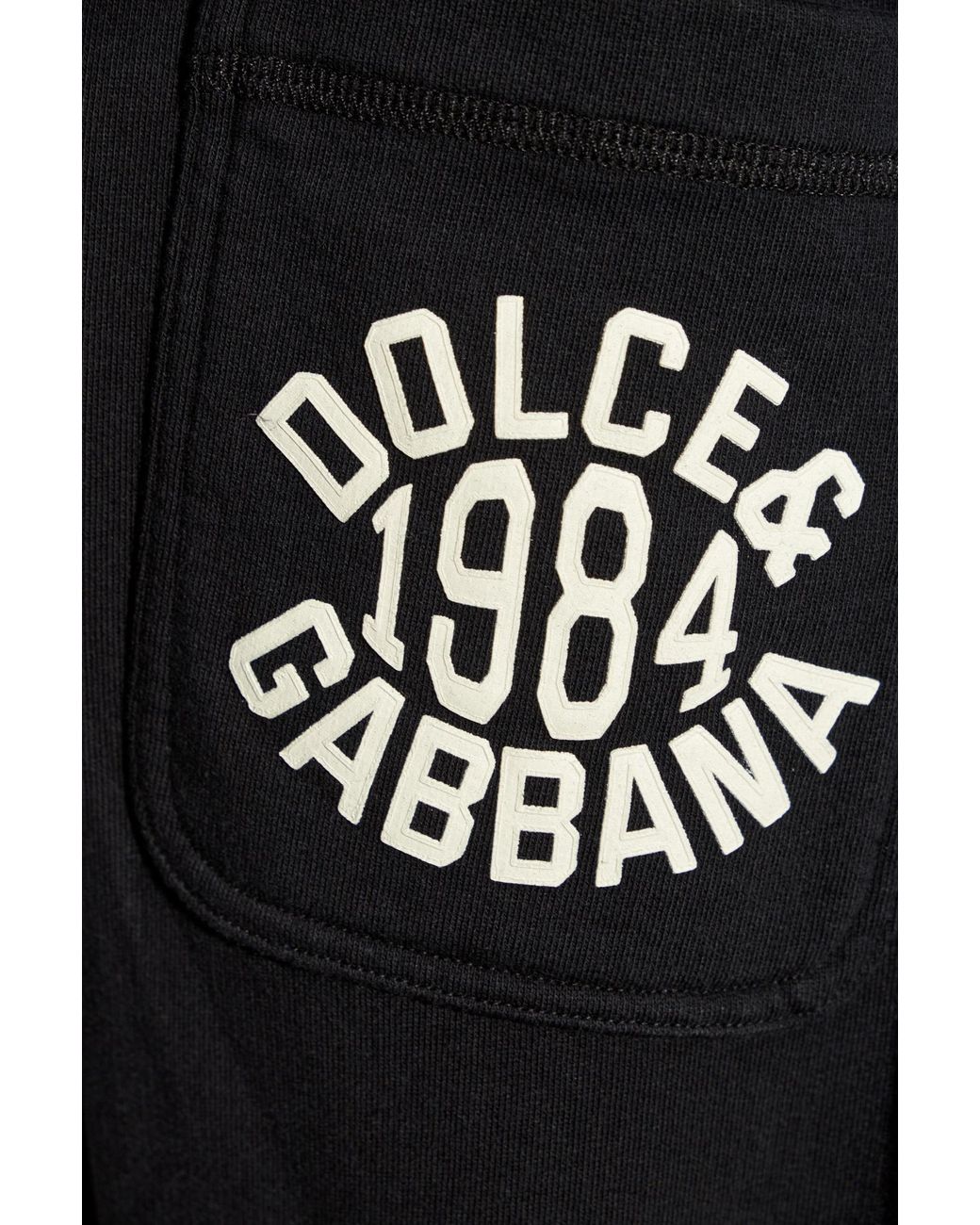 Dolce & Gabbana Black Logo Printed Sweatpants for men