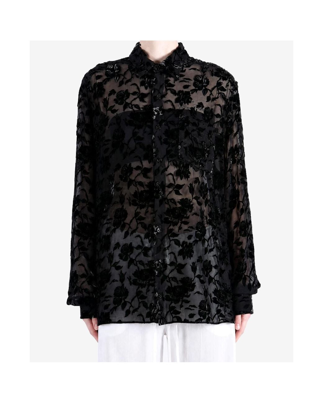 Ann Demeulemeester Black Long-Sleeved Shirt