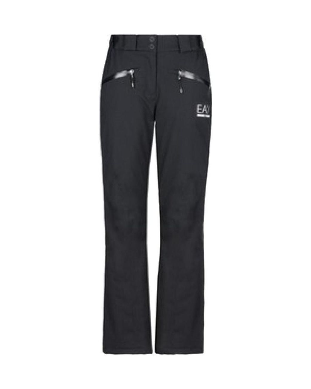EA7 Black Straight Casual Pants