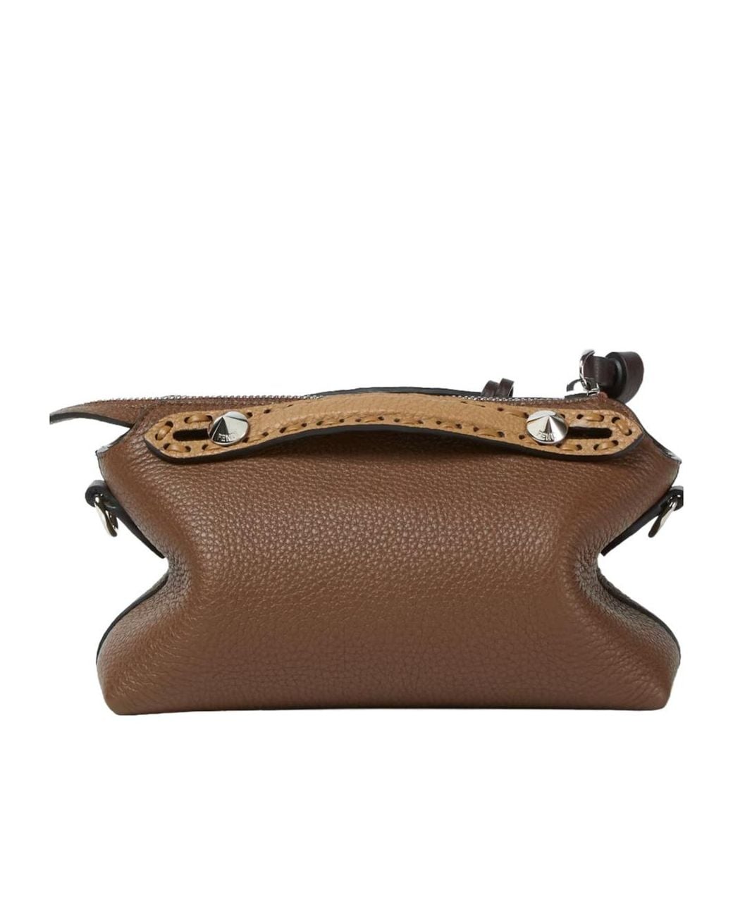 Fendi Brown By The Way Soft Selleria Mini Handbag