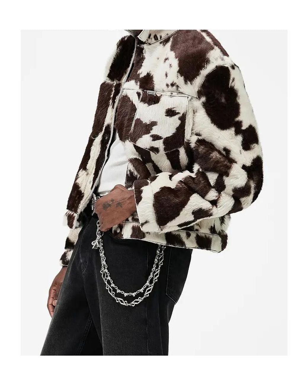 Represent Multicolor Patterned Zip Jacket for men