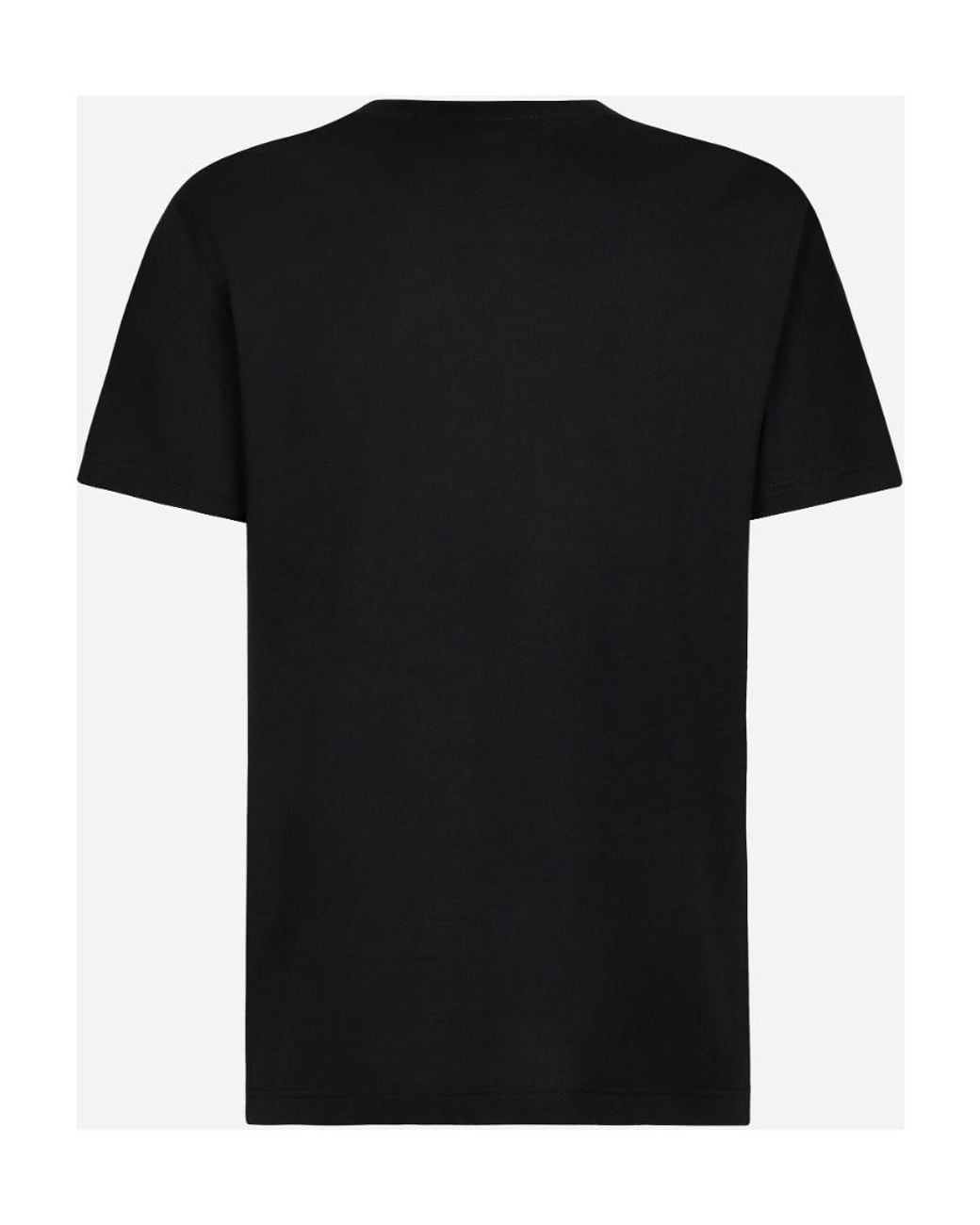 Dolce & Gabbana Black Marina Printed Short-Sleeved T-Shirt for men