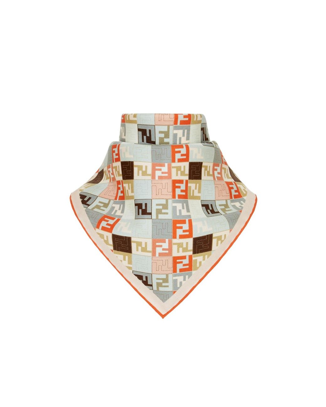 Fendi White Monogrammed Square Scarf