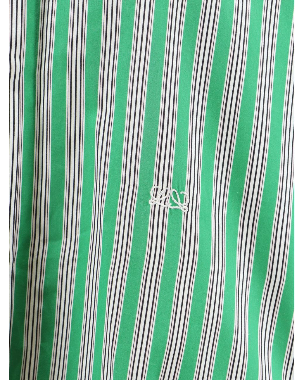 Loewe Green Striped Cotton Shirt