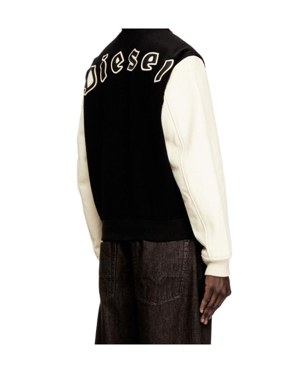 DIESEL Black Arry College Bomber Jacket for men